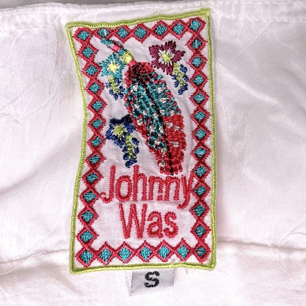 Johnny Was White Embroidered Lace Camisole Tank Top Size Small - Picture 10 of 13